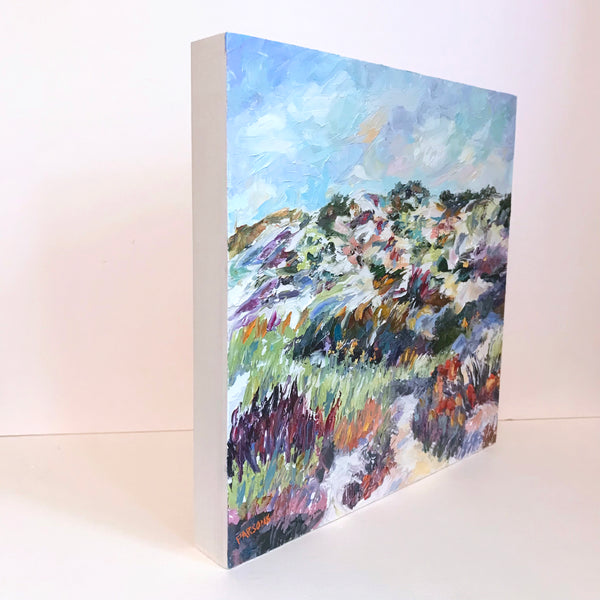 Dune Path, Long Beach Island, Jersey Shore. Oil on cradled birch panel.