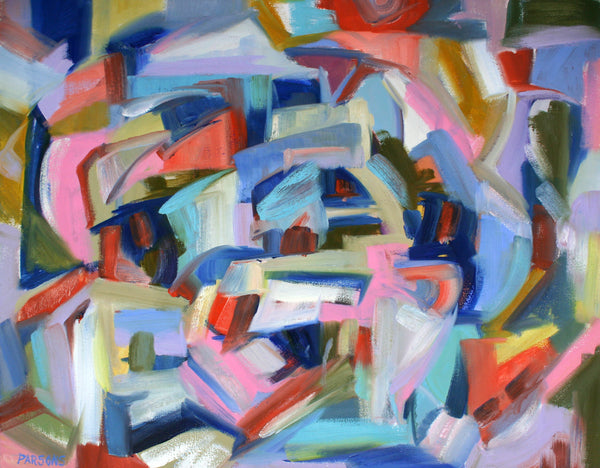 At the Beach, Original Abstract Painting