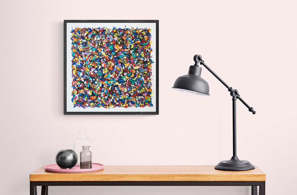 Colorful abstract painting. Frame not included.