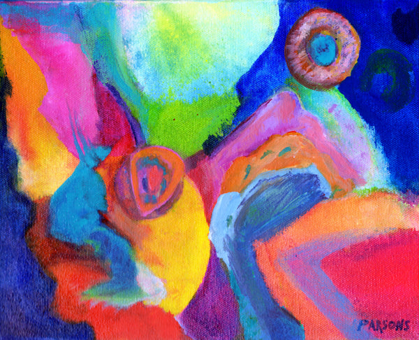 Original Acrylic on gallery wrapped canvas painting.