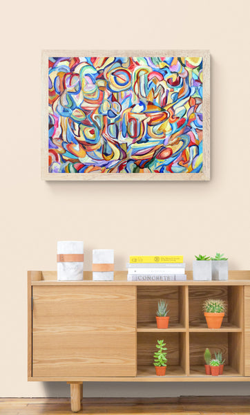 Framing suggestion for abstract painting.