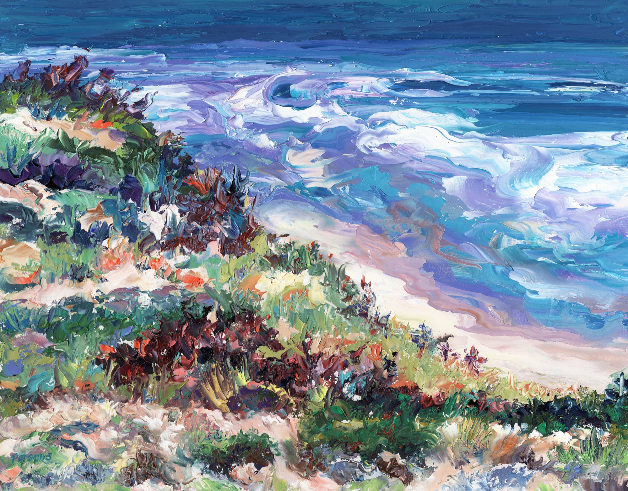 Marconi Dunes, Cape Cod National Seashore, Massachusetts. Original impressionist oil painting.