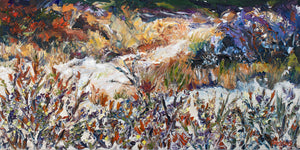 Dunes at Holgate, Long Beach Island, Edwin B. Forsythe National Wildlife Refuge. Jersey Shore. Original impressionist oil painting.