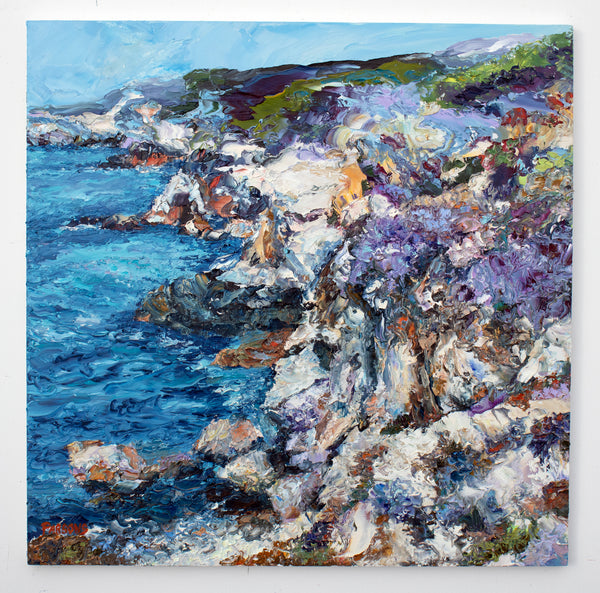 Big Sur Coast. California. Original Impasto Oil Painting, Oil on cradled panel.