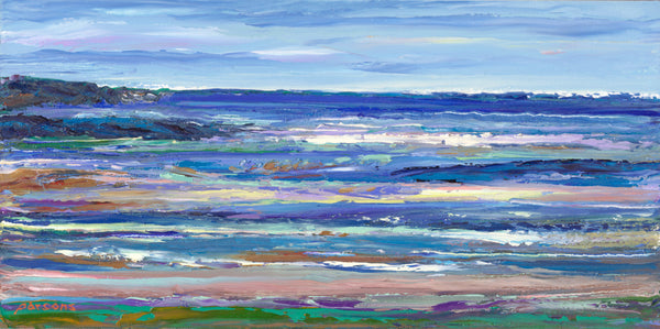 Cape Cod Painting. Tidal Flats, Cape Cod, Massachusetts. Oil on cradled birch panel.