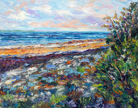 Moose Point State Park, Searsport, Maine. Original Painting. Oil on Panel.
