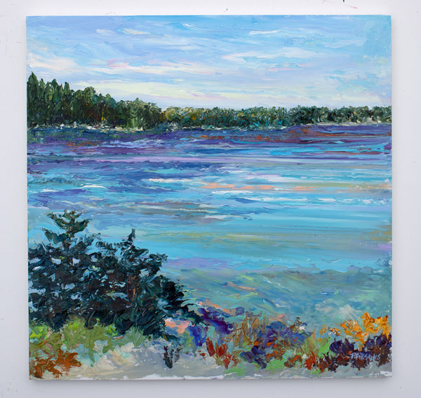 Pretty Marsh  Morning, Acadia National Park, Maine. Oil on panel.