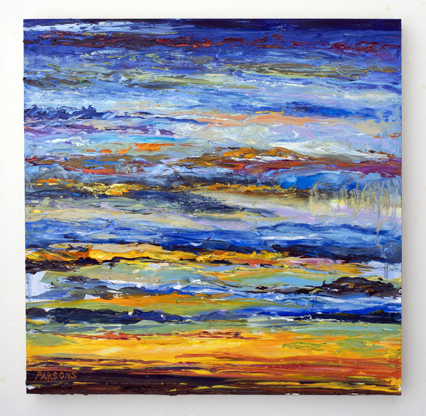 Tidal Flats in Moonlight, Cape Cod, Massachusetts. Oil on panel.