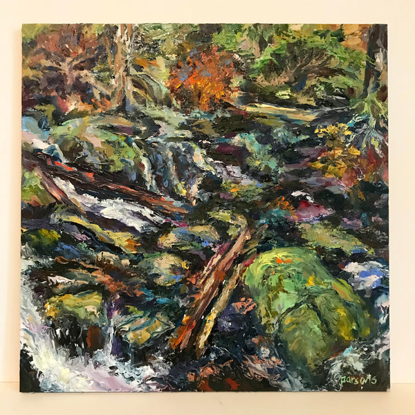 Shenandoah National Park, Virginia. Original Oil on panel painting. Palette knife painting.