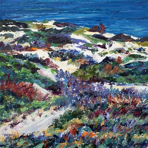 Marconi Point, Cape Cod National Seashore. Massachusetts. Original impressionist painting. Oil on cradled birch panel.