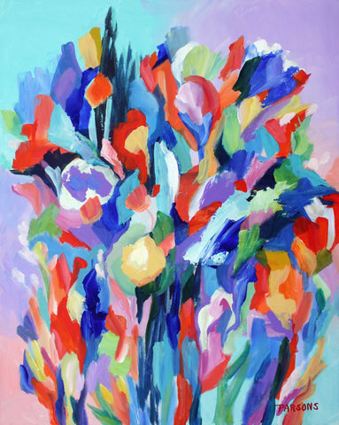 Original Impressionist Flower Painting