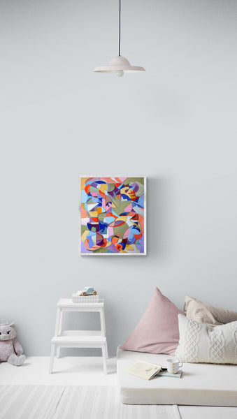 Brighten up your space with this colorful painting! Frame not included.