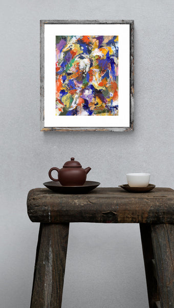 Colorful abstract painting. Frame not included.