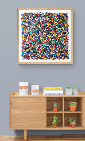 Colorful abstract painting. Frame not included.