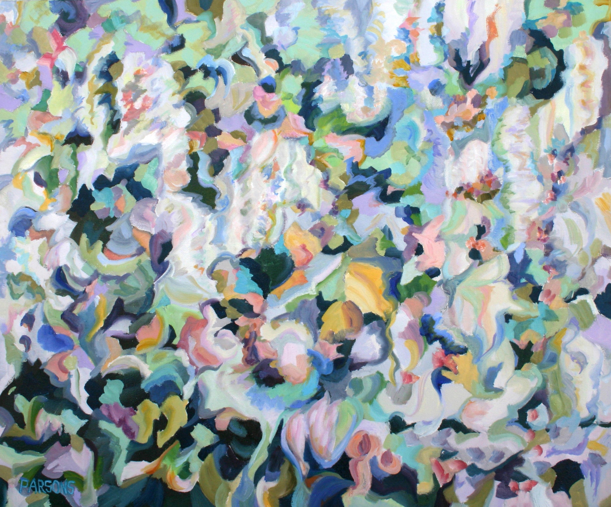 Ivy, original impressionist, floral oil painting, by Pamela Parsons, oil on canvas, 20x24"