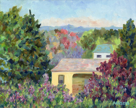 Sellersville, Bucks County, Pennsylvania Landscape, original impressionist oil painting, by Pamela Parsons