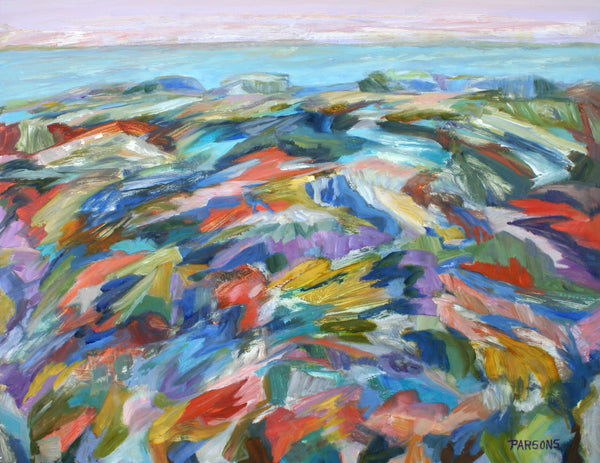 By the Sea, original oil painting, Maine Coast